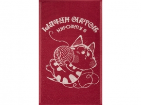 6с104.411ж1 Клубочек(бордо) Полотенце махровое 67х40см