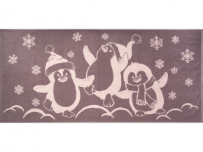 6с102.411ж1 Пингвины(т.с.мальв1) Полотенце махровое 67х150см