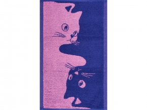 1с105.413ж1 Инь-ян-коты(пурпурн3) Полотенце махровое 50х30 см