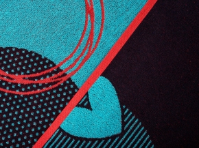 3с109.411ж1 Динамика (3-бирюзово-т.синий) Плед 208х150 см