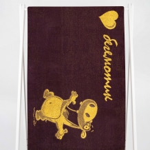 6с102.413ж1 Мой бегемотик (т.фиолет) Полотенце махровое 81х160см