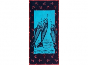 6с102.411ж1 Сардины New(3-бир-т.син) Полотенце махровое 67х150см