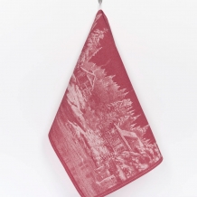 07с-39ЯК 50*70 Полотенце "Большая медведица" цв. бордовый