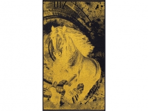 6с103.412ж1 Бег времени(т.желтый) Полотенце махровое 50х90см