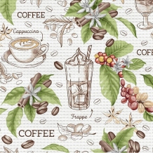 Вафельное полотно арт. 60 наб. п/гр рис. 62000/1 Ванильный кофе, 50см