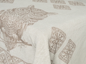 3с109.411ж2 Совушки (лен3) Плед 208х150 см