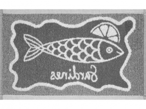 1с105.413ж1 Сардины(графит6) Полотенце махровое 50х30 см