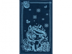 6с104.411ж1 Аниме-единорог (джинс) Полотенце махровое 67х40см