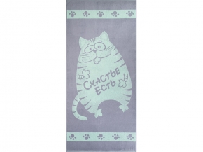 6с102.411ж1 Счастье есть(мятный2) Полотенце махровое 67х150см