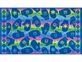 6с103.412ж1 Варежки (синяя радужка) Полотенце махровое 50х90см