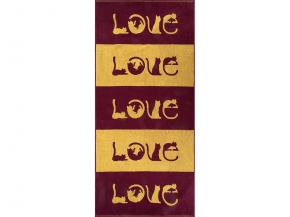 6с102.411ж1 LOVE-кот(кр.дерево1) Полотенце махровое 67х150см