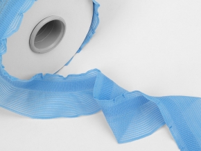 43мм. 6С857-Г50 (рис.1360) ТЕСЬМА ВЯЗАНАЯ ОТДЕЛОЧНАЯ РЮШ голубой*01, 43мм (мот.10м)