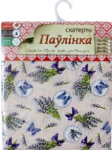 Скатерть 3831-БЧ рисунок 4503-01 "Цветочки" зеленый 145*145