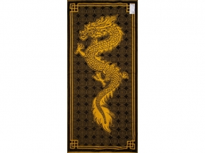 6с102.411ж1 Огненный дракон (черн.золото) Полотенце махровое 67х150см