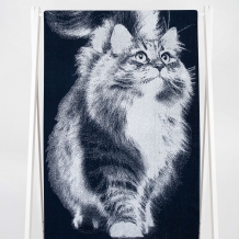 6с102.411ж1 Привет (темно-синий2) Полотенце махровое 67х150см