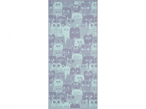 6с102.411ж1 Мир котов (серый светлый2) Полотенце махровое 67х150см
