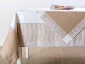 25С36-ШР/уп.кор. Комплект столовый 155*255 + 6 салф. 49*49 "Оксфорд" рис. 35 цв. 4