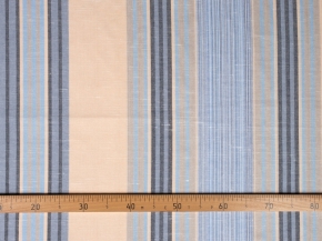 Ткань бельевая арт 175102 п/лен пестроткань рис 62/6 крем меланж/серо-голубой, 220см