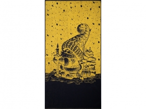 6с102.413ж1 Рождественской ночью(т.желтый) Полотенце махровое 81х160см