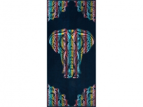 6с102.411ж1 Этно-слон (т.радужка) Полотенце махровое 67х150см