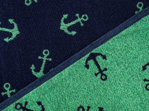 3с109.411ж1 Якоря (темно-синий7) Плед 208х150 см