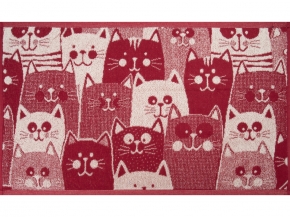 6с104.411ж1 Мир котов (бордо) Полотенце махровое 67х40см