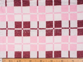 Одеяло байковое 140*205 клетка цвет бордо