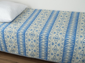 3с109.411ж1 Афро-мотив1 (3-регата-ванильн) Плед 208х150 см