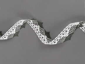 К-024-122-2/6 Кружево 24мм, белый/зеленый