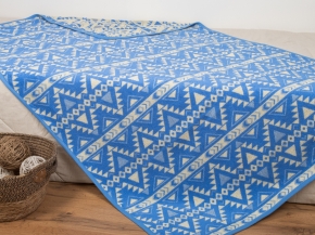 5с081.400.1 Афро-мотив2 (3-регата-ванильн) Плед 103х160 см