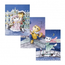 Рогожка набивная Променад  рис. 13393/1, 150см