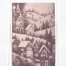 6с102.413ж1 Снежный пейзаж(т.с.мальв1) Полотенце махровое 81х160см