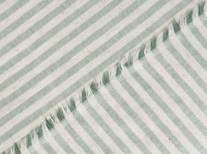 Ткань полульняная арт. ЛСП(0,5*0,5)_70/30_220/120_П_01 полоска зеленая (0,5*0,5), 220см