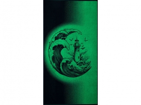 6с102.413ж1 Маячок (темно-синий7) Полотенце махровое 81х160см