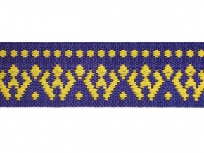 22мм. 90807 ЛЕНТА ОТДЕЛОЧНАЯ фиолет.с желтым*3156, 22мм (рул.25м)