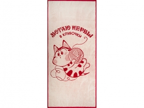 6с102.411ж1 Клубочек(бордо) Полотенце махровое 67х150см