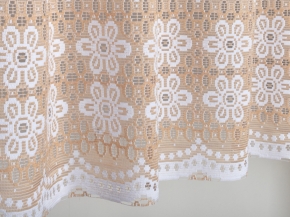 0.50м Д246А/50 ПОЛОТНО ГАРДИННОЕ бежевый с белым