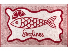 1с105.413ж1 Сардины(бордо1) Полотенце махровое 50х30 см