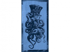 6с102.413ж1 Хозяин моря (темно-синий6) Полотенце махровое 81х160см