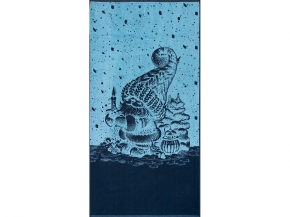 6с102.413ж1 Рождественской ночью  (джинс) Полотенце махровое 81х160см