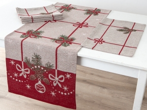 23С53-ШР/уп. Комплект столовый 45*150 + 4 салф. 30*48 "Январь" рис. 80