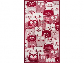 6с103.412ж1 Мир котов (бордо) Полотенце махровое 50х90см