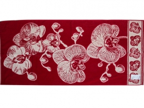 6с102.411ж1 Орхидея (бордо) Полотенце махровое 67х150см