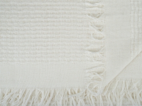 26СП194С-ДЯ Плед п/ш декоративный суровый 150*140 цв. молочный (2-4)