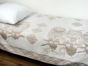 3с109.413ж2 Совушки(лен3) Плед 208х220 см