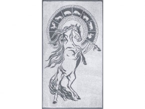 6с103.412ж1 Гороскоп-лошадь(графит5) Полотенце махровое 50х90см