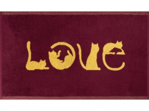 6с104.411ж1 LOVE-кот(кр.дерево1) Полотенце махровое 67х40см