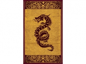 1с105.413ж1 Кельтский дракон (бордо2) Полотенце махровое 50х30 см