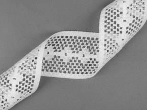 53мм. 60836/53 ТЕСЬМА ВЯЗАНАЯ ОТДЕЛОЧНАЯ белый*003, 53мм (рул.50м)