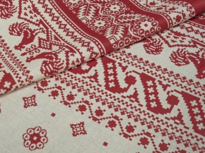 Ткань бельевая арт 2-21 п/лен кислованный рис. Макошь, 150см